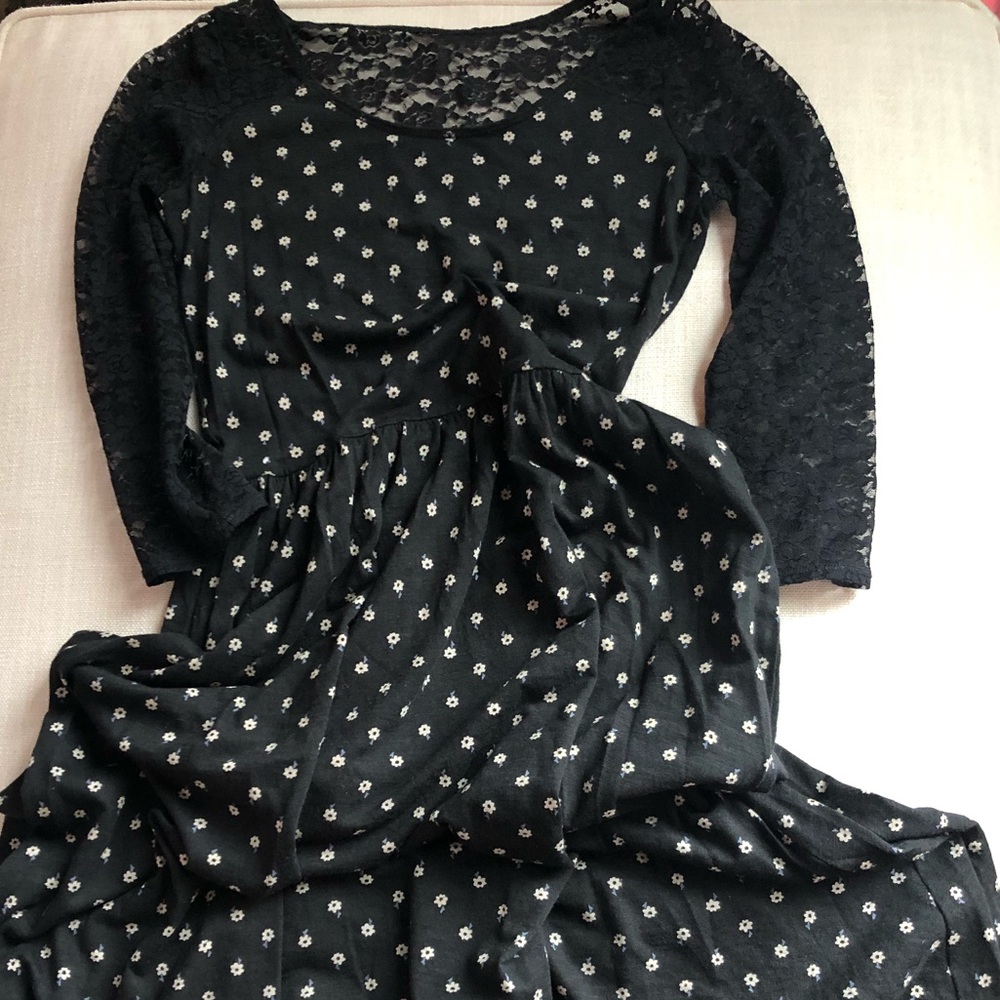 Black mesh Abercrombie maxi dress